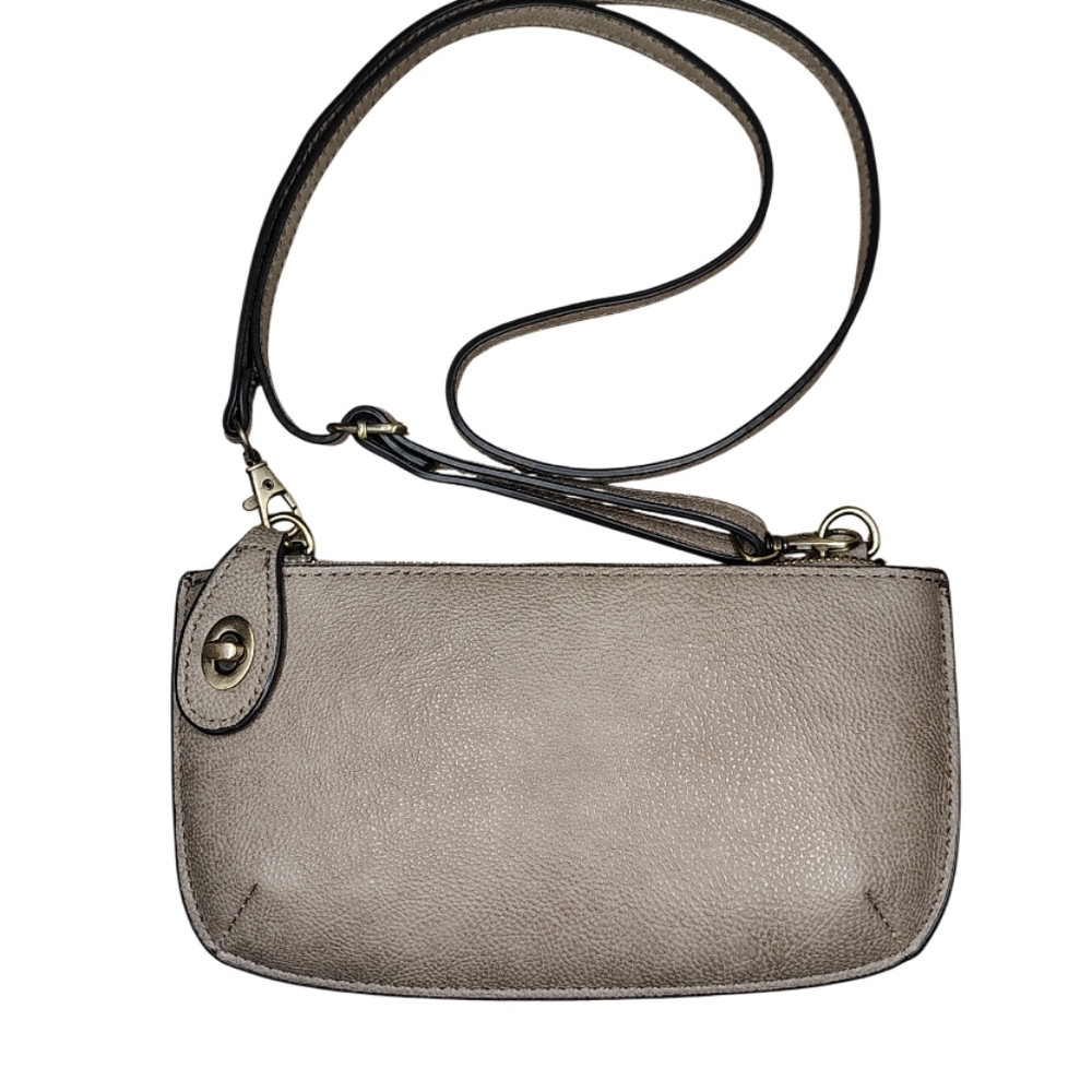 Joy Susan Adjustable Bag Clutch Wallet Crossbody Belt Bag Stone Taupe Color - Picture 2 of 9